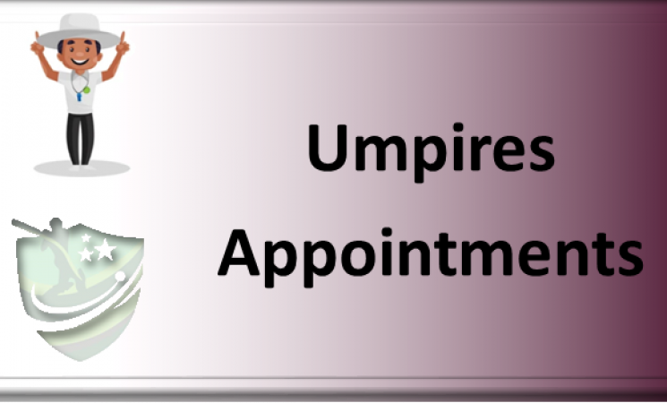 Umpires Appointments - April/May 2021