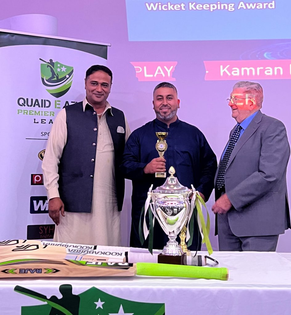 Kamran Darr Kashmir CC Dewsbury Super League Wicketkeeping Award