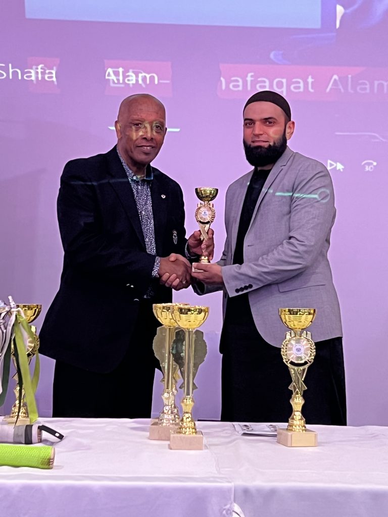 Shafaqat Alam Yorkshire Lions Crescent Jinnah and Star Section Highest Wicket taker Award