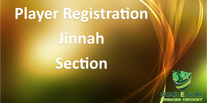 Player Registration Jinnah Section