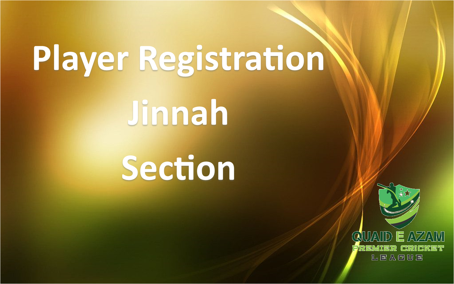 Player Registration Jinnah Section