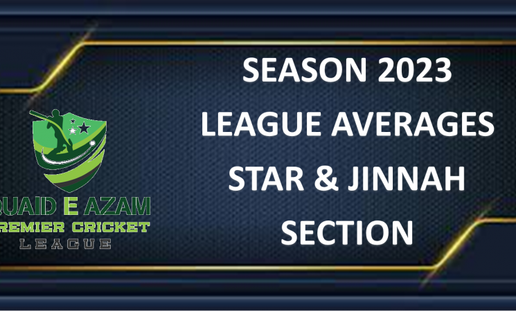 Jinnah and Star Section - Season 2023 Averages