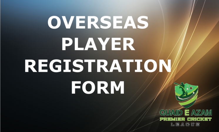 <!--Overseas Player Registration and Transfer Form-->