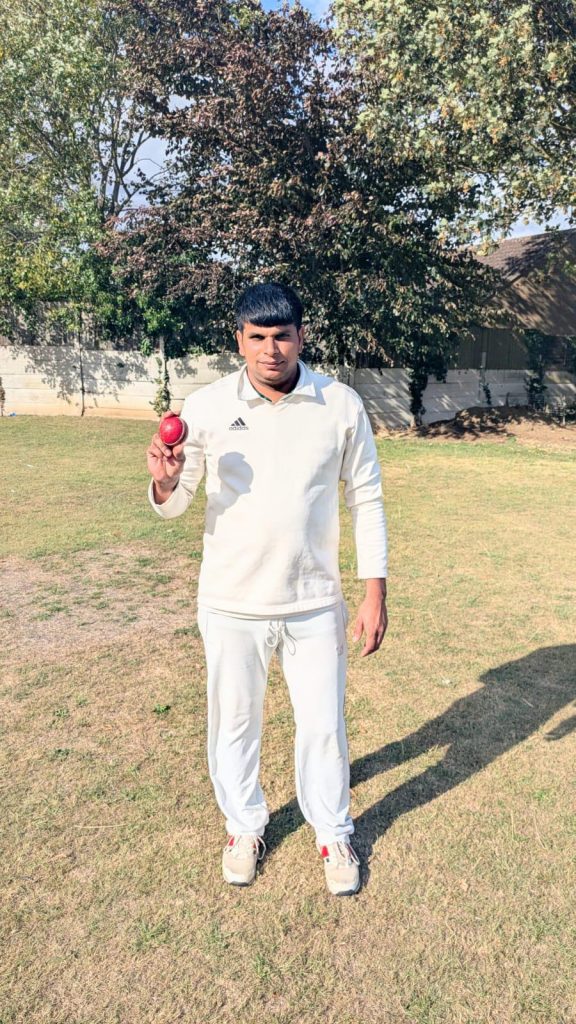 Aftab Khan 8 overs 3 maidens 8 runs 4 wickets Nathia United