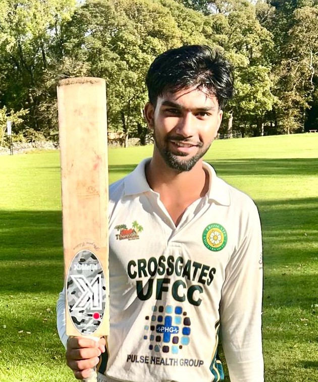 Hussain Mirza 51 not out for Leeds Stallions.