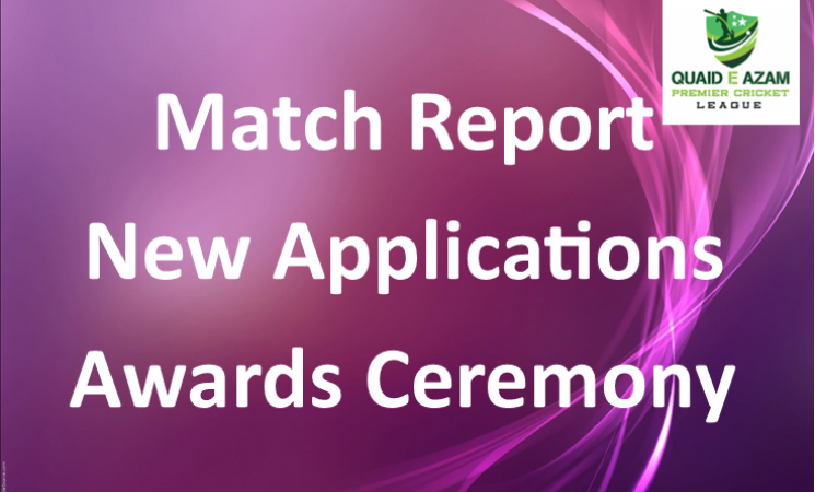 Match Report, Annual Awards Ceremony and New Applications