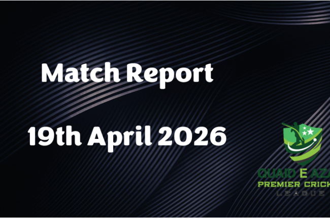 Match Report 19th April 26