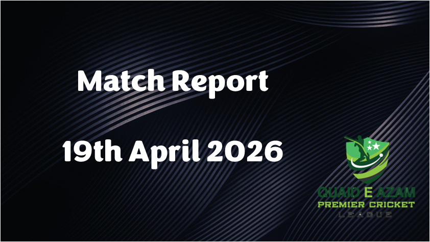 Match Report 19th April 26