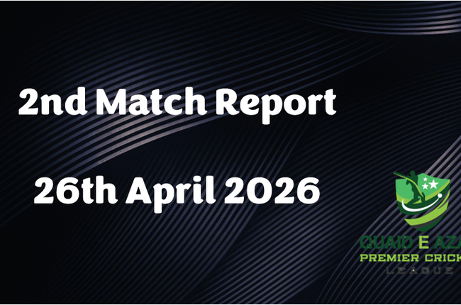 Match Report 26th April 26