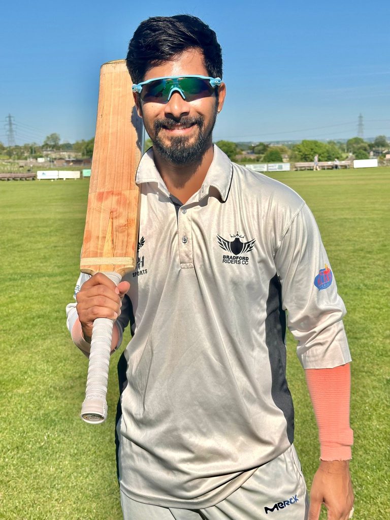Hardik score 42 not out Runs for Bradford Riders