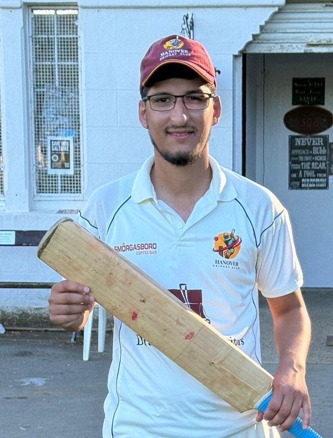 M Hamdaan, Hanover CC 44 runs
