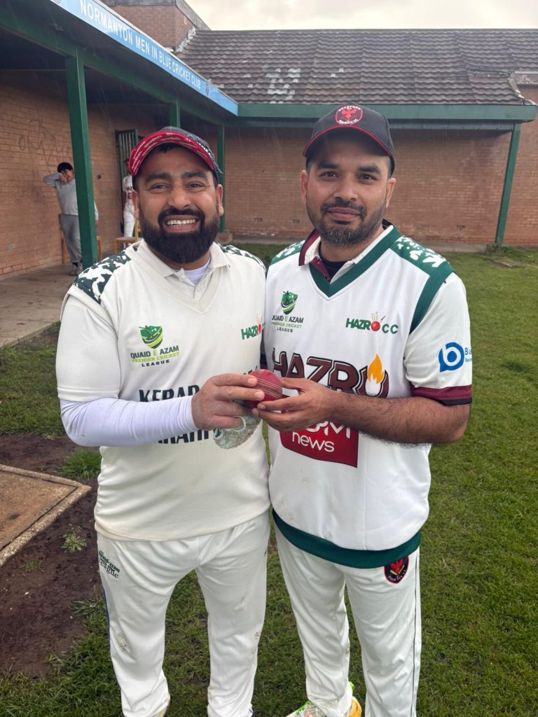 M Mumtaz , Hazro 3 for 25 runs and H Shabir, 4 for 13 runs
