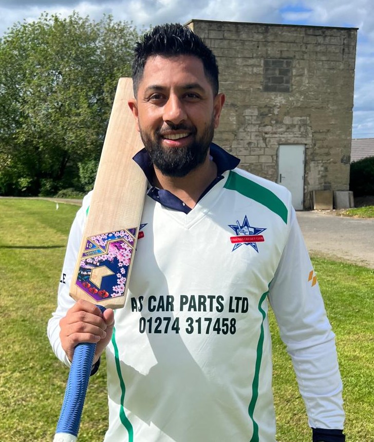 Shamail Khan 42 runs not out and 7.3 1 26 4 wickets from Friends CC